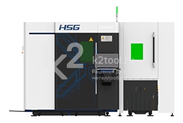 Универсальный лазерный станок HSG Laser серии GXE для резки по металлу с защитной кабиной