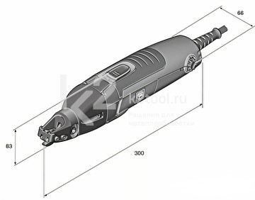 Ножницы шлицевые Fein BSS 1.6 E габариты