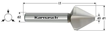 Коническая зенковка из быстрорежущей стали XE, Karnasch арт. 40.3030