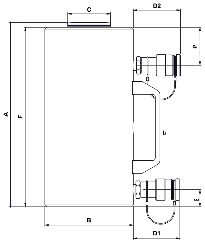 Схема алюминиевых домкратов Holmatro с гидравлическим возвратом
