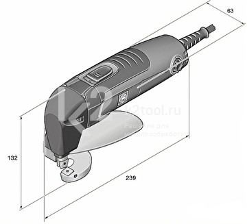 Ножницы листовые Fein BLS 1.6 E габариты