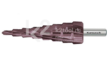 Ступенчатое сверло Ø 6-12 мм, HSS-XE с покрытием TiTAN-TEC, Karnasch, арт. 21.3052