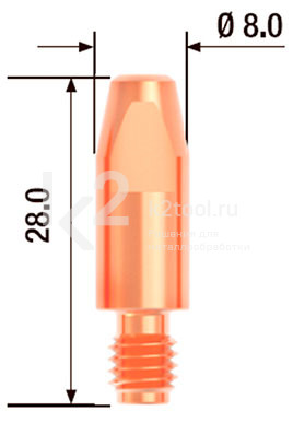 Наконечник контактный Fubag ECU M6×28×1,6 мм