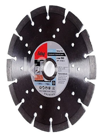 Алмазный отрезной диск по бетону Fubag Beton Pro D180 мм / 22,2 мм