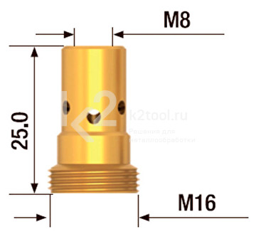 Адаптер контактного наконечника Fubag M8×25 мм
