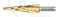 Ступенчатое сверло Ø 4-12 мм, HSS-XE с покрытием TiN-GOLD (3 зубца), Karnasch, арт. 21.3001