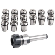 Цанговый патрон Optimum KM2 / M10 / ER25 с комплектом цанг 15 шт., 1-16 мм