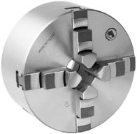 Четырёхкулачковый стальной токарный патрон Optimum Bison Ø 250 мм Camlock ASA D1-6"