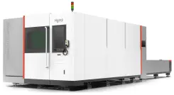 Лазерный станок HGTECH SMART8015PRO с защитной кабиной и сменным столом для резки листов металла