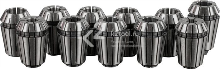 Набор цанг GSC ER20 11 шт., 2,5-12,5 мм