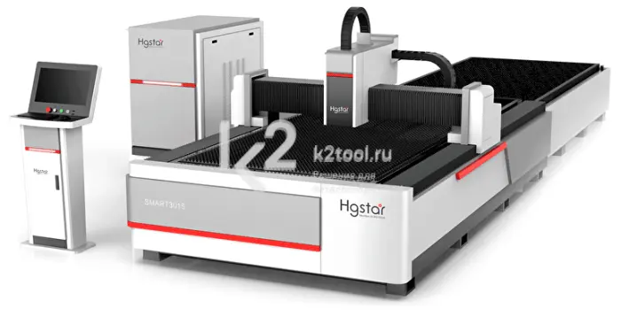 Лазерный станок HGTECH серии SMART PLUS со сменным столом для резки листов металла