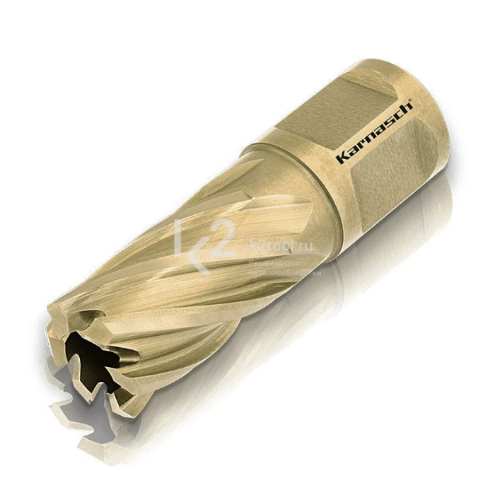 Корончатые сверла Gold-line Karnasch, длина 55 мм, Weldon 19, арт. 20.1270U