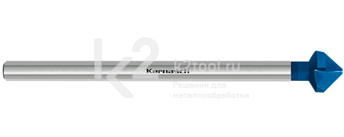 Коническая зенковка из быстрорежущей стали XE с длинным хвостовиком с покрытием BLUE-TEC, Karnasch артикул 20.1775