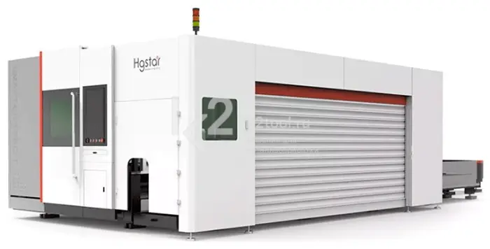 Комбинированный станок лазерной резки HGTECH серии SMART PRO-T с защитной кабиной и сменным столом