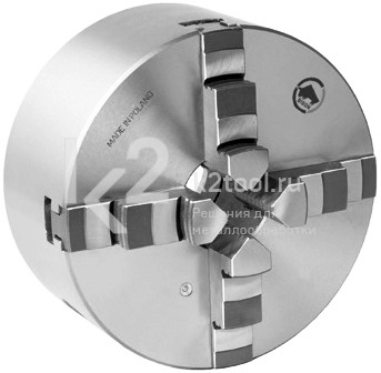 Четырёхкулачковый стальной токарный патрон Optimum Bison Ø 250 мм Camlock ASA D1-6"